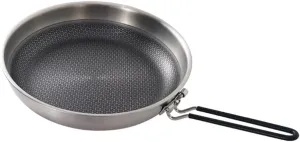 1 PCS Outdoor Stainless Steel Honeycomb Shading Non-Stick Pan Camping BBQ Frying Pan