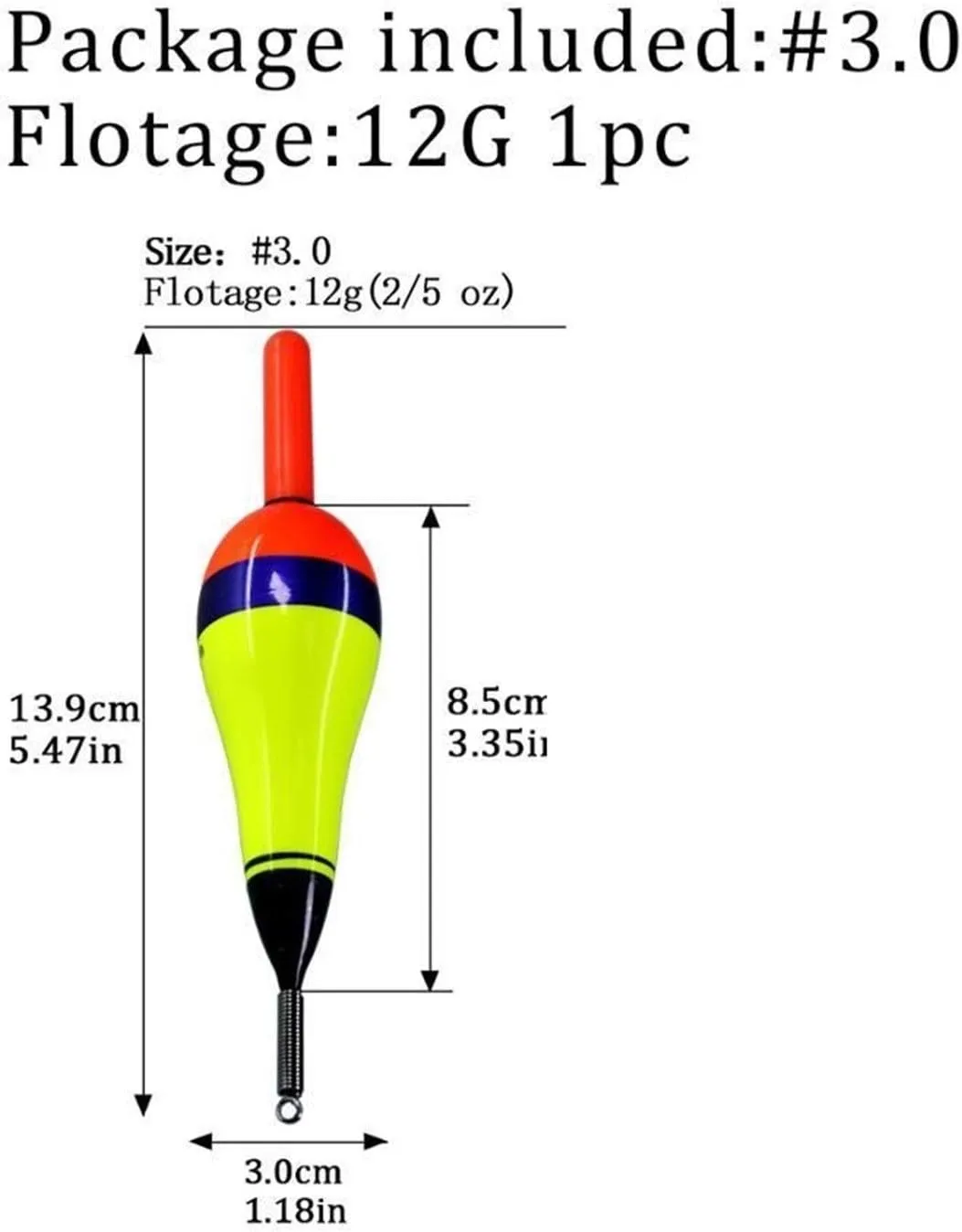 1 Piece Luminous Fishing Float Bobber Led Fishing Light Stick Buoy Electronic Glow Rock Fishing Float for Night #1.5#2.0#3.0