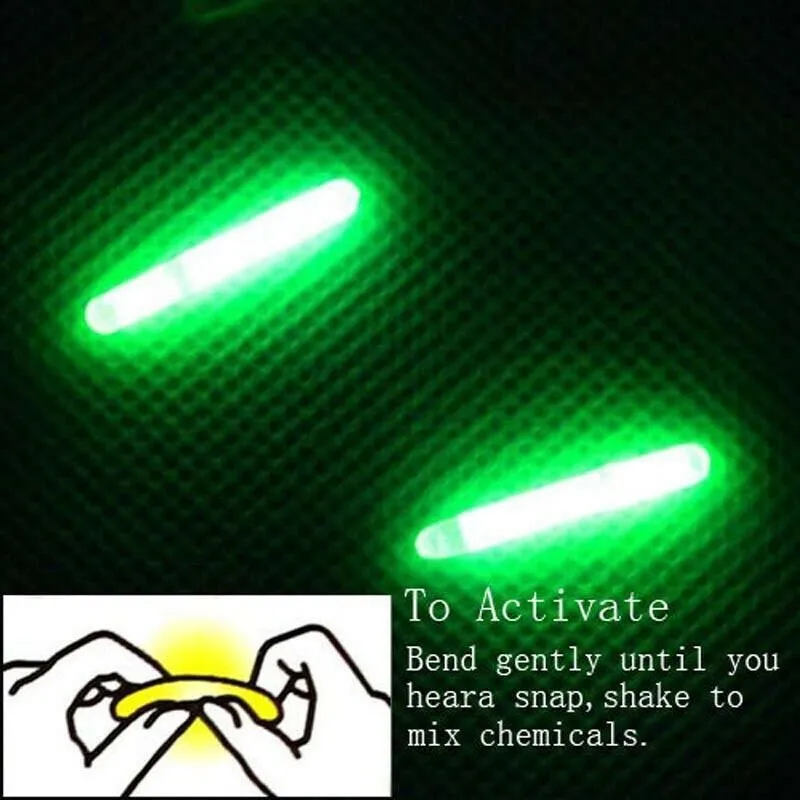 10 Pack Chemical Light Fishing Fluorescent Glow Stick Clip On the Rod Tip TDPRO