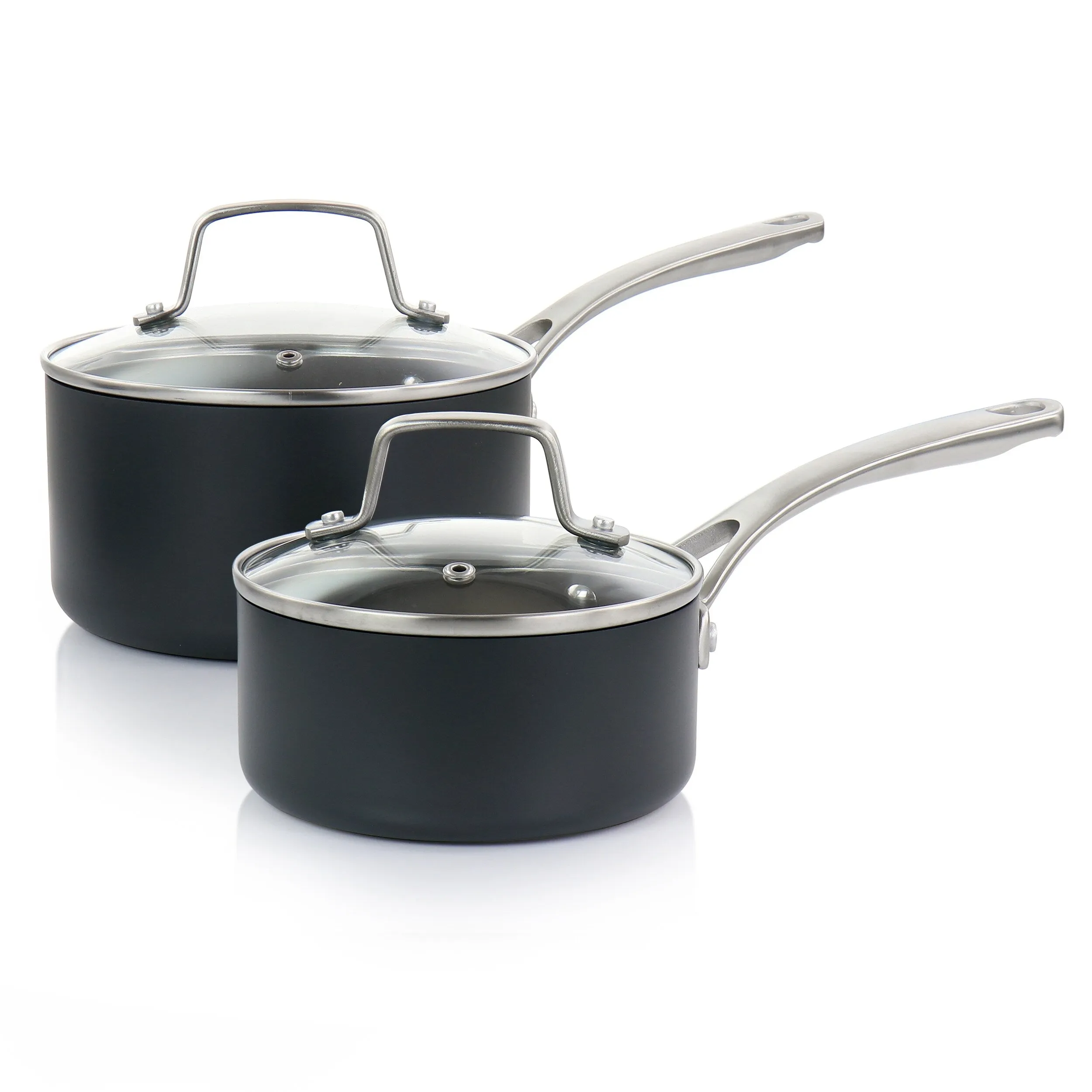 10 Piece Aluminum Nonstick Cookware Set in Black