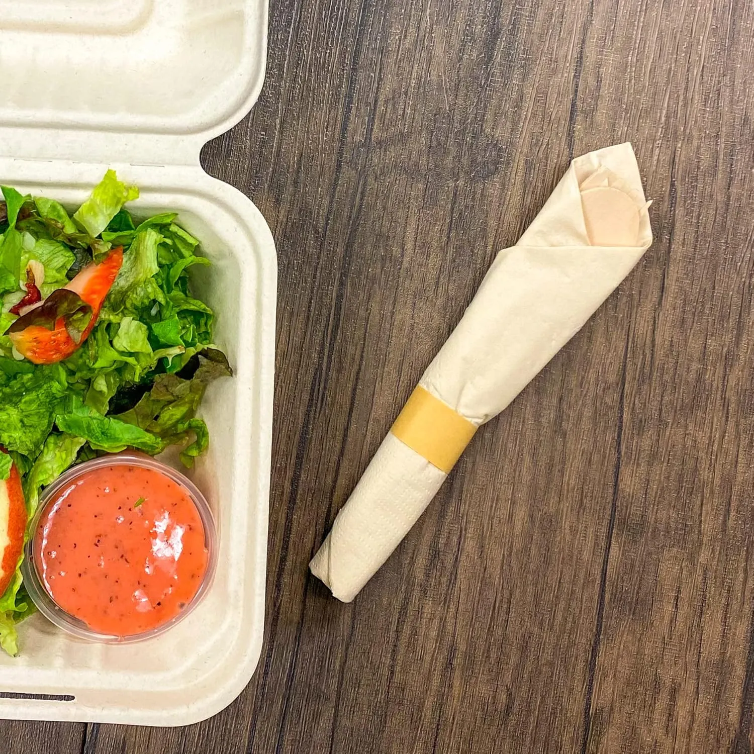 100% Compostable Cutlery Set [50 sets] Camping Utensil Set Include Spoon, Forks with Knives & Bamboo Napkins for Wedding, Party, Picnic, and Event by Earth’s Natural Alternative