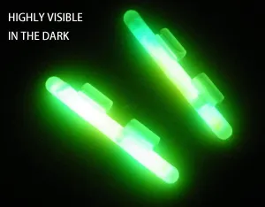 100pcs Fishing Glow Sticks Rod Tip Glow Sticks Fishing Rod Floats Glow Stick Fishing Rod Night Fishing Light Fishing Green Fluorescent Light (SS (0.6 * 1.4 MM))