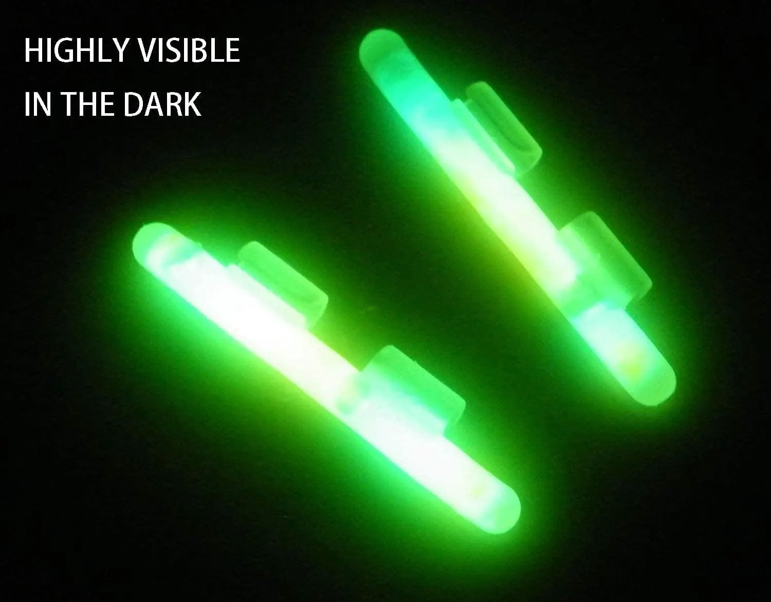 100pcs Fishing Glow Sticks Rod Tip Glow Sticks Fishing Rod Floats Glow Stick Fishing Rod Night Fishing Light Fishing Green Fluorescent Light (XL (3.3 * 3.7 MM))