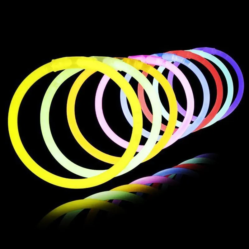 10X Colour Mixed Flashing Glow Stick Party Glowsticks Bracelets Light No Flame