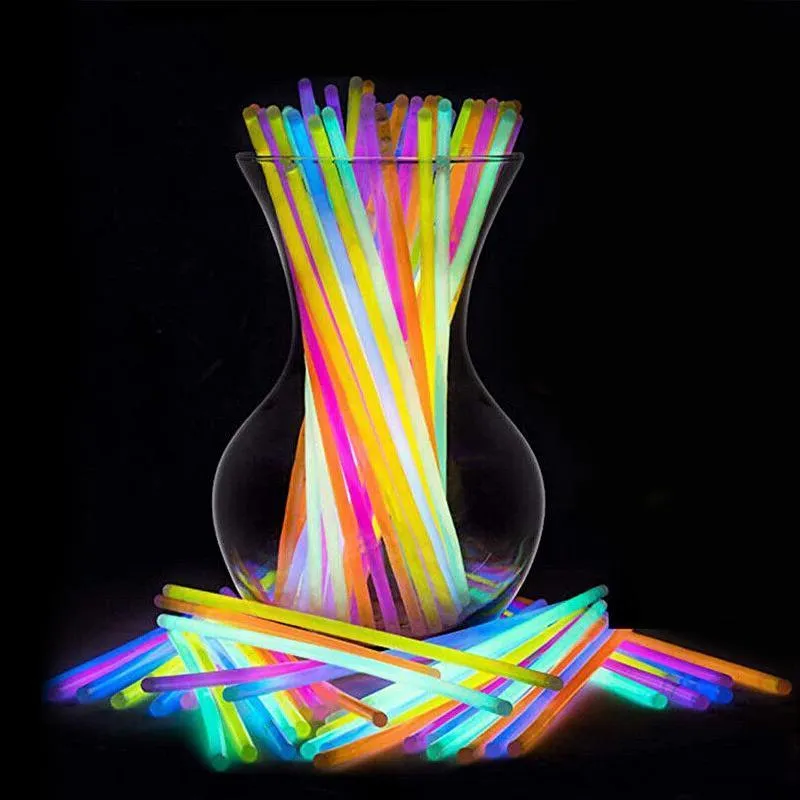10X Colour Mixed Flashing Glow Stick Party Glowsticks Bracelets Light No Flame