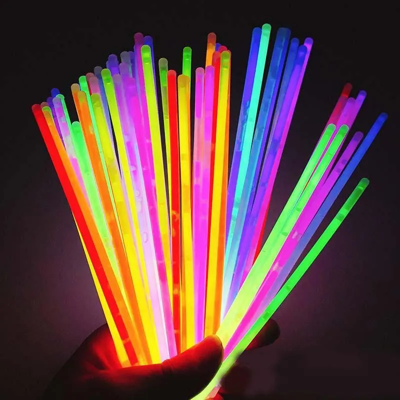 10X Colour Mixed Flashing Glow Stick Party Glowsticks Bracelets Light No Flame