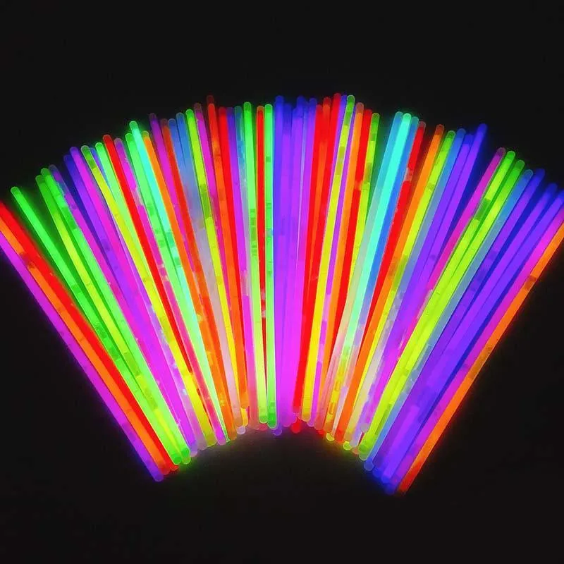 10X Colour Mixed Flashing Glow Stick Party Glowsticks Bracelets Light No Flame