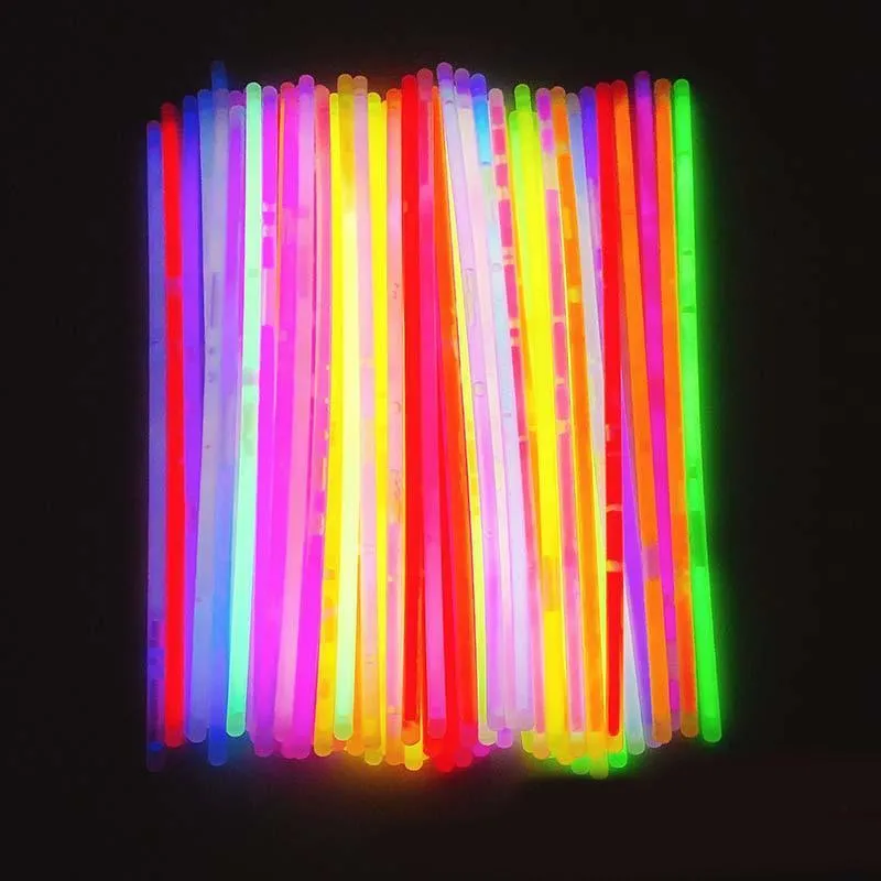 10X Colour Mixed Flashing Glow Stick Party Glowsticks Bracelets Light No Flame