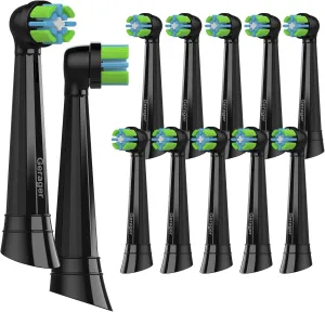 12 Pack Toothbrush Replacement Heads Compatible with Oral B iO, Replacement Heads for Oral B iO 3 4 5 6 7 8 9 10 Series Electric Toothbrushes, Black