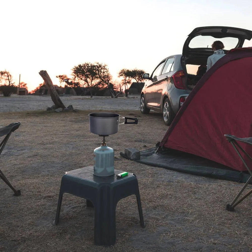 12-Piece Aluminum Camping Cookware Set with Storage Bag