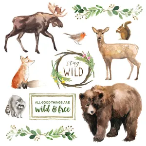 12"x12" National Park Watercolor Paper, Stay Wild Cut Out Paper
