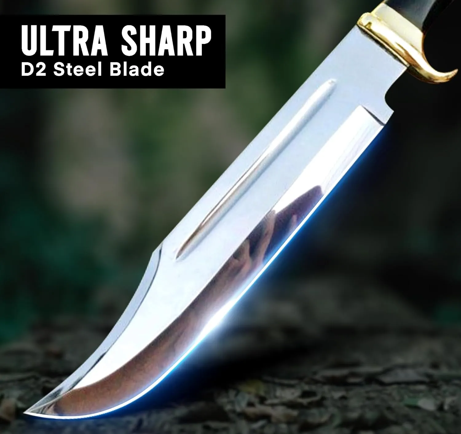 14" Crocodile Dundee Bowie Knife With Sheath-Tactical Survival Knife-Hunting Knife for Camping, Outdoor, Bushcraft - Gift for Men