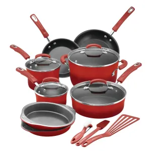 15-piece red LunaLulink pans pans Great savings Nonstick Efficient customer service set
