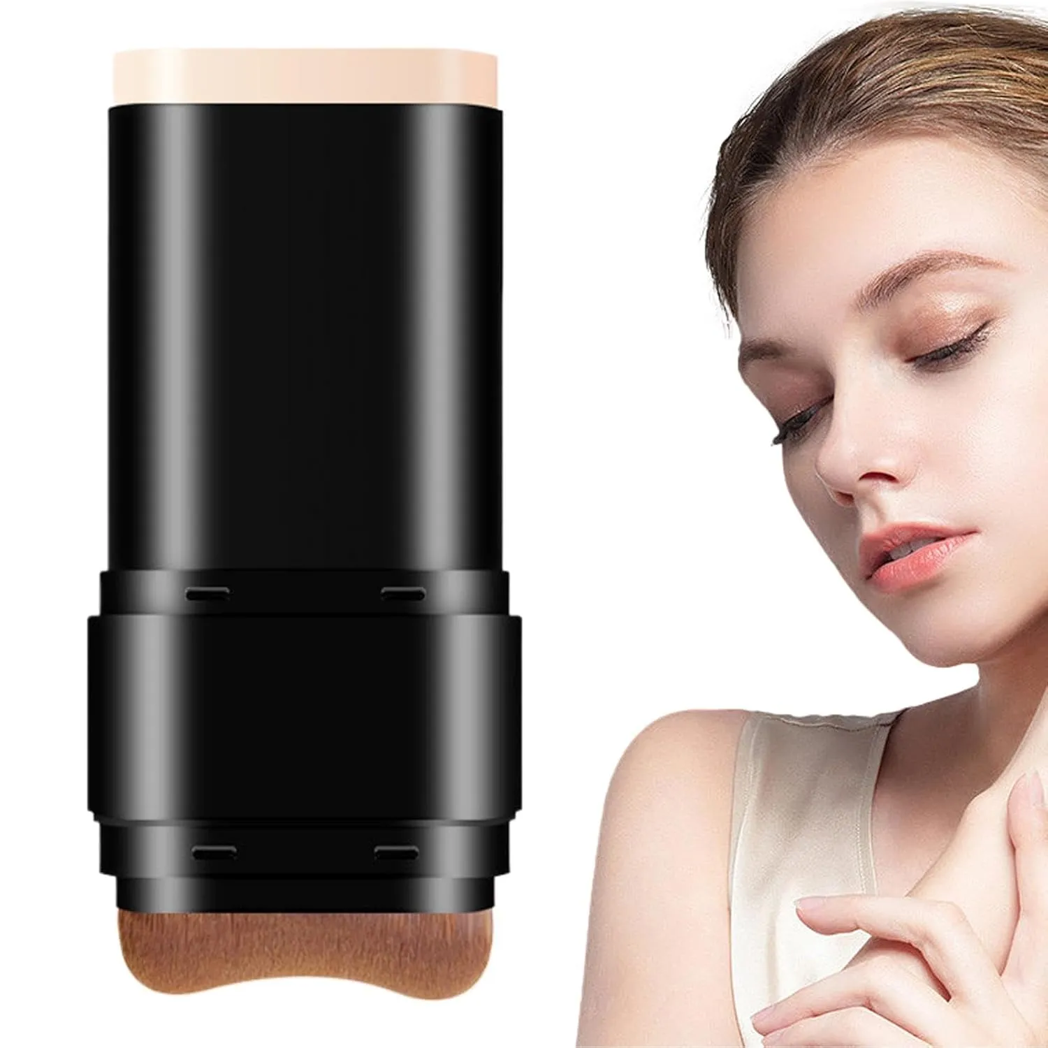 2 In 1 - Luxury Anti-wrinkles Foudation Stick | Eraser Foundation Stick Makeup | Double Head Foundation Make-Up Stick | Contour Stick Foundation Face Stick