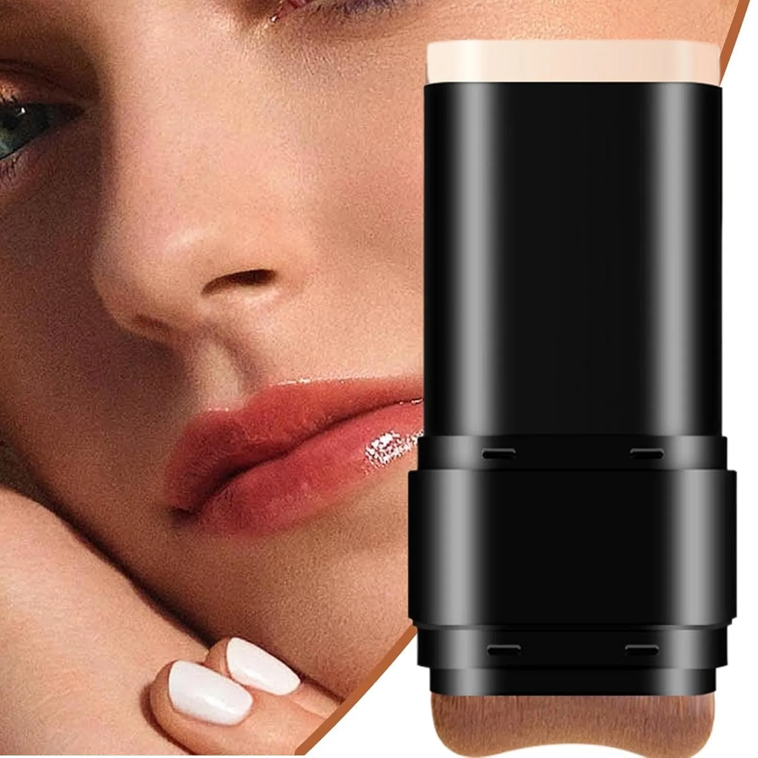2 In 1 - Luxury Anti-wrinkles Foudation Stick | Eraser Foundation Stick Makeup | Double Head Foundation Make-Up Stick | Contour Stick Foundation Face Stick
