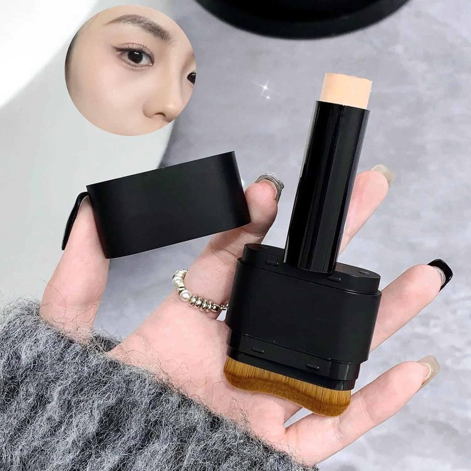 2 In 1 - Luxury Anti-wrinkles Foudation Stick | Eraser Foundation Stick Makeup | Double Head Foundation Make-Up Stick | Contour Stick Foundation Face Stick