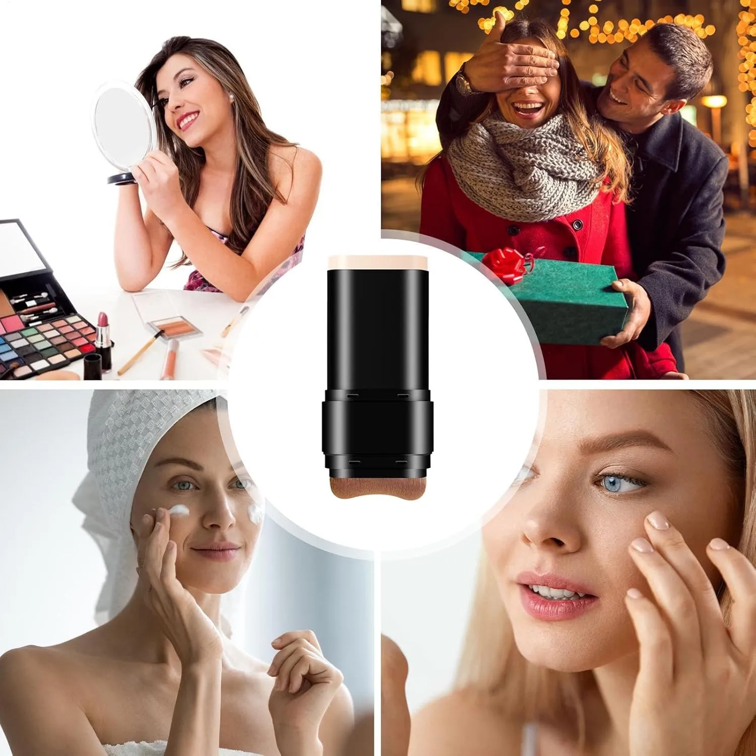 2 In 1 - Luxury Anti-wrinkles Foudation Stick | Eraser Foundation Stick Makeup | Double Head Foundation Make-Up Stick | Contour Stick Foundation Face Stick