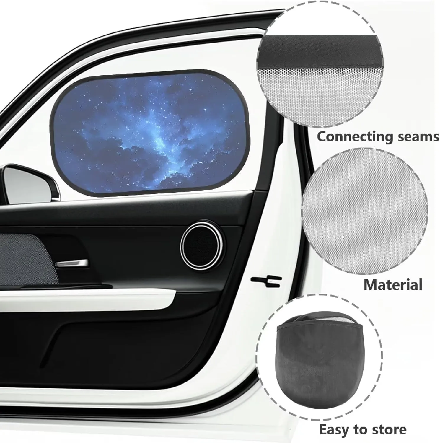2 Pack Dog Car Window Shades,Strong-Light Blocking & UV Protection Privacy Shades,Universal Dog Paw Essential Interior Accessories for Baby,Car Camping