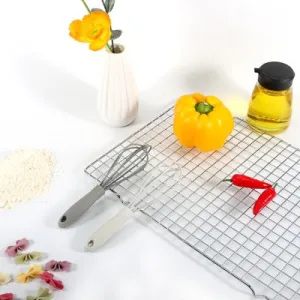 2 Pieces Mini Silicone Whisk Set 7 Grey