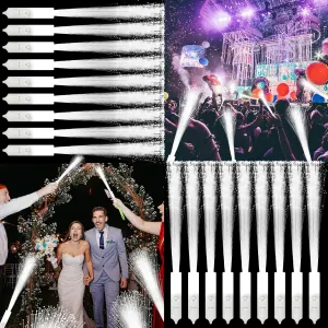200 PCS White LED Fiber Optic Wands, Glow Sticks for Wedding, Bar DJ, Halloween & New Year