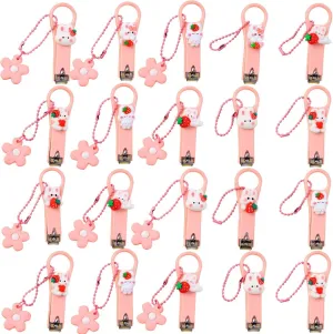 20Pcs Pink Nail Clippers Bulk,Toenail Clippers Set Stainless Steel Nail Combo Set Fingernail and Toenail Clipper Nail Cutter Tool Set for Girl Women Kids,Random Style