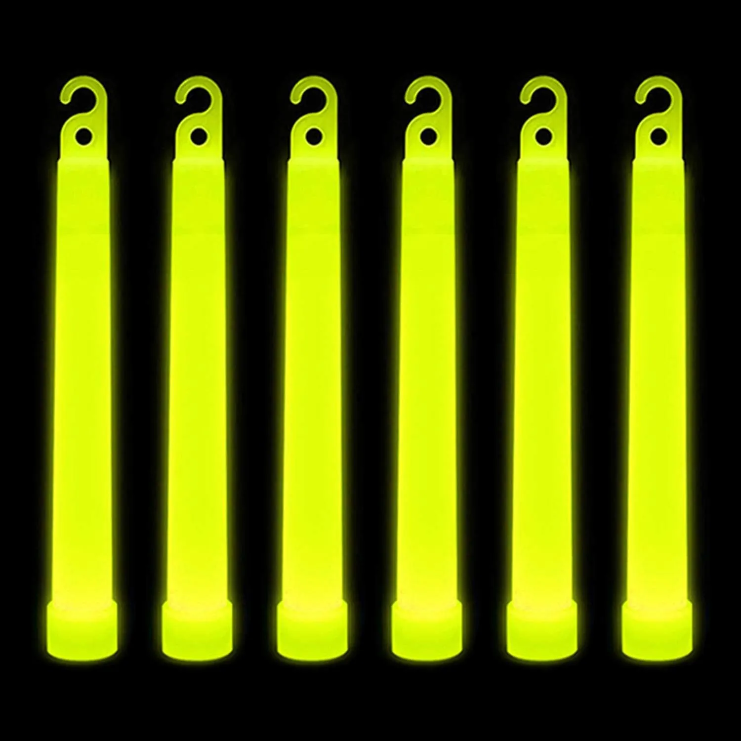 25pcs Neon Yellow Colors Glow in The Dark Glow Stick Tubes Fluorescent Light Sticks Bright Glowing Rods for Graduation Party, Camping, New Year’s Eve, 6 inches