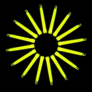 25pcs Neon Yellow Colors Glow in The Dark Glow Stick Tubes Fluorescent Light Sticks Bright Glowing Rods for Graduation Party, Camping, New Year’s Eve, 6 inches