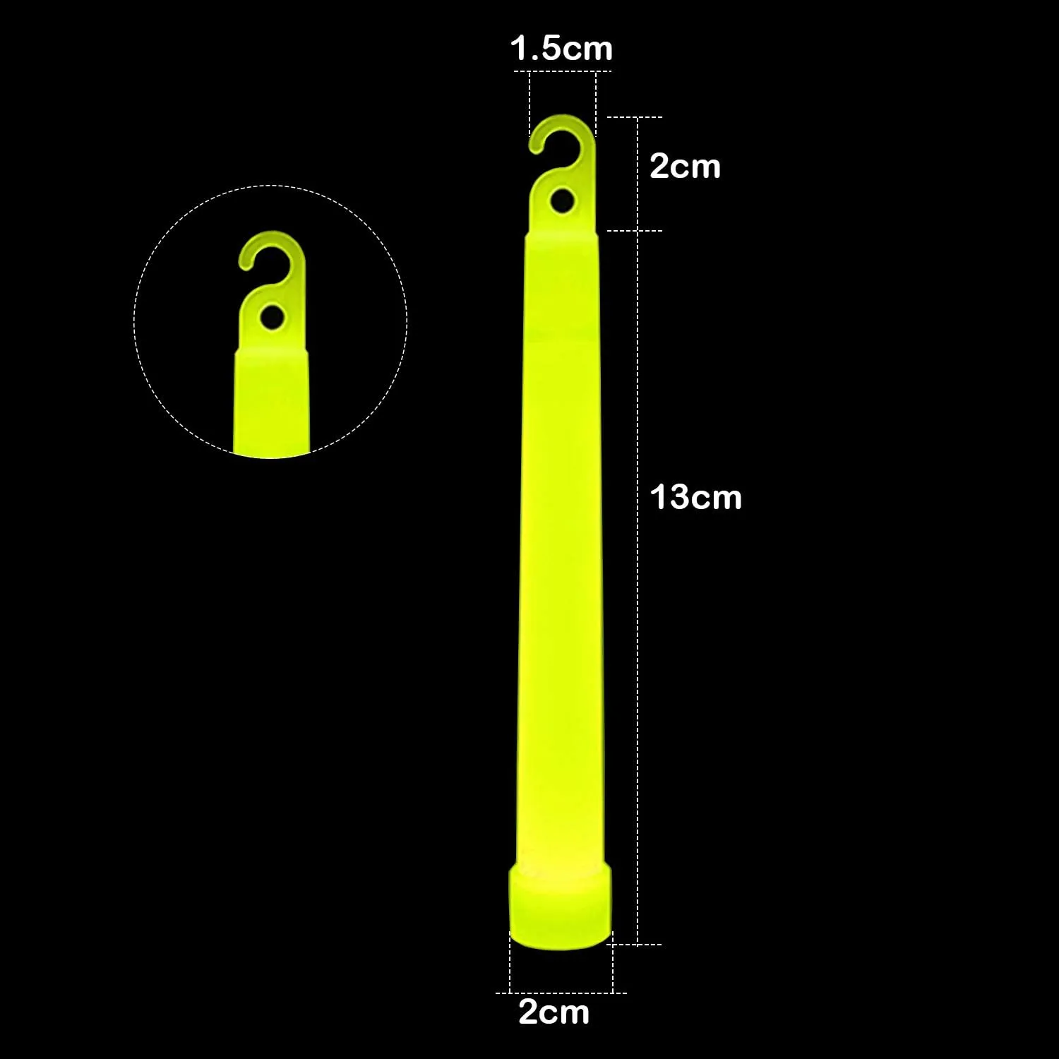 25pcs Neon Yellow Colors Glow in The Dark Glow Stick Tubes Fluorescent Light Sticks Bright Glowing Rods for Graduation Party, Camping, New Year’s Eve, 6 inches