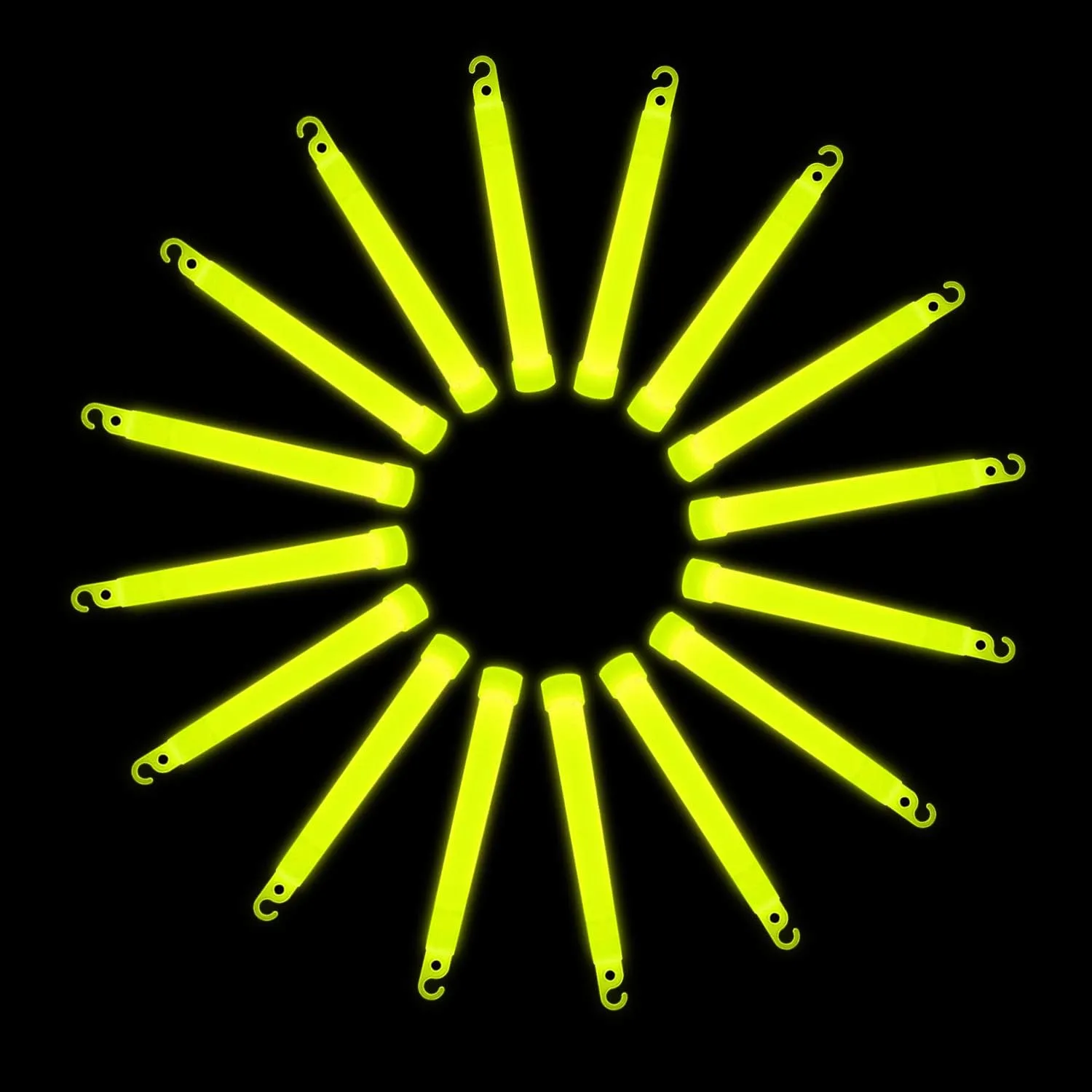 25pcs Neon Yellow Colors Glow in The Dark Glow Stick Tubes Fluorescent Light Sticks Bright Glowing Rods for Graduation Party, Camping, New Year’s Eve, 6 inches
