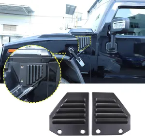 2PCS Car Side Vent Cover Hood Intake Bezel Trim Molding Compatible with 2003-2009 Hummer H2,Side Scoop Hood Cover Car Exterior Accessories (Matter black)