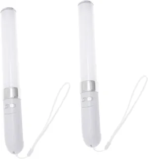 2pcs Led Glow Sticks Rechargeable Neon Sticks Button Control for Parties Concerts Dances