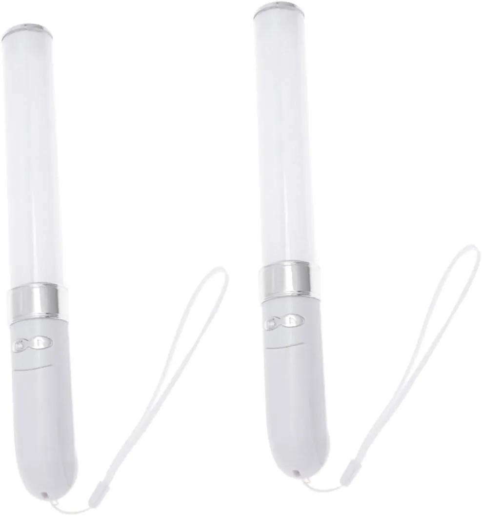 2pcs Led Glow Sticks Rechargeable Neon Sticks Button Control for Parties Concerts Dances
