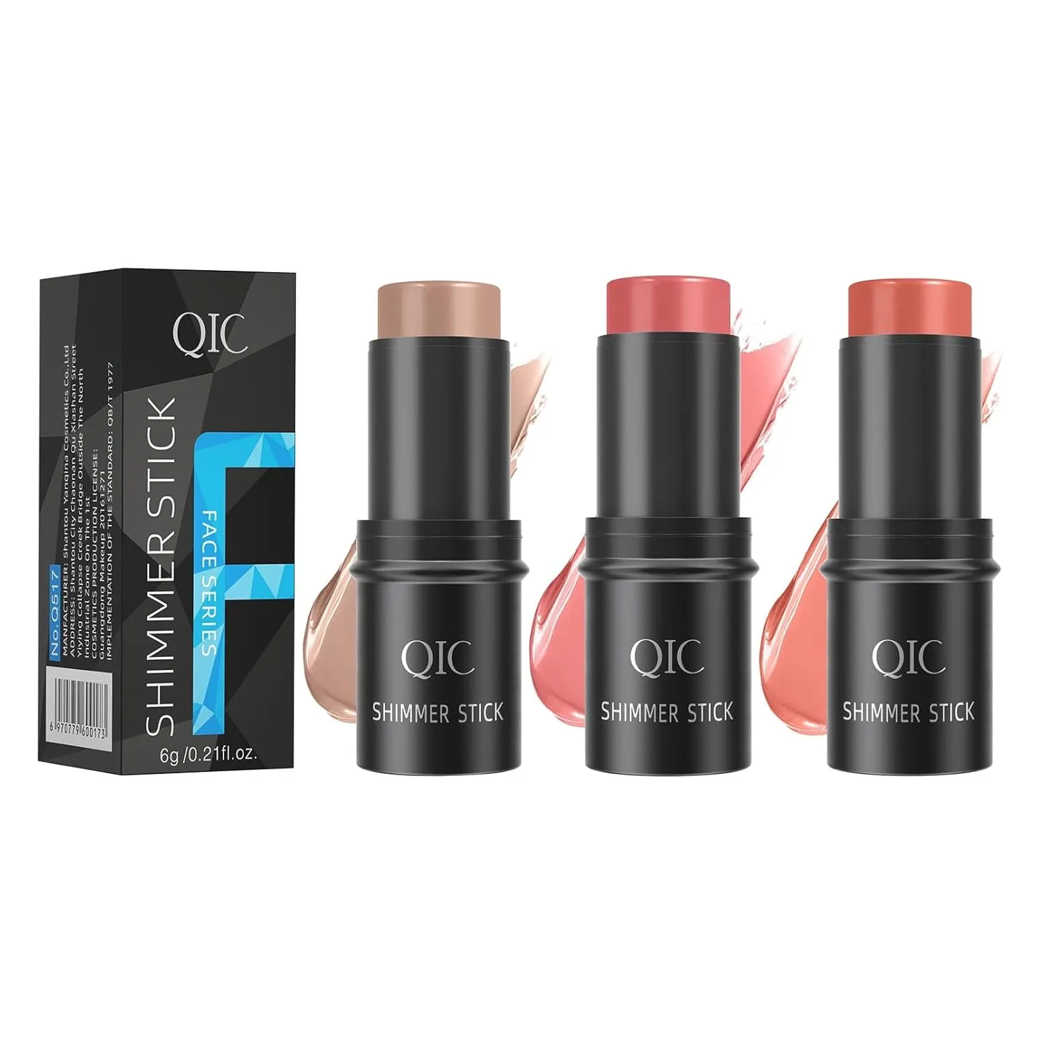 3-in-1 Multifunction Highlight Blush Contour Stick Set Blush Highlighter Shade Cream Makeup