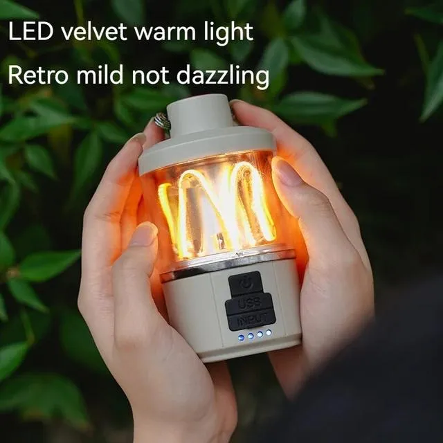3 in 1 Multifunctional Camping Light USB Rechargeable Home Outdoor Camping Fishing Portable Flashlight