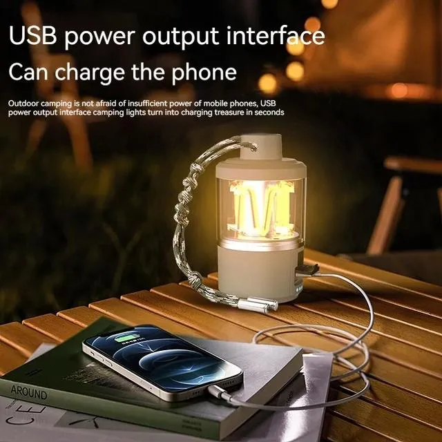 3 in 1 Multifunctional Camping Light USB Rechargeable Home Outdoor Camping Fishing Portable Flashlight