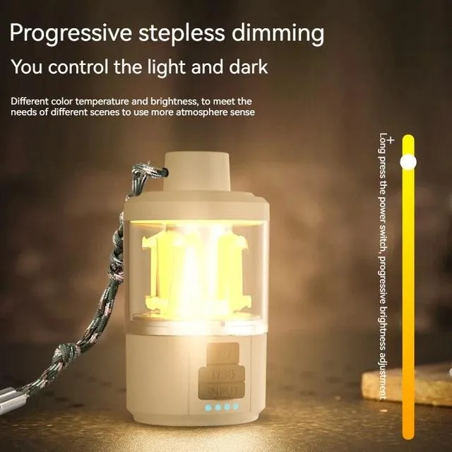 3 in 1 Multifunctional Camping Light USB Rechargeable Home Outdoor Camping Fishing Portable Flashlight
