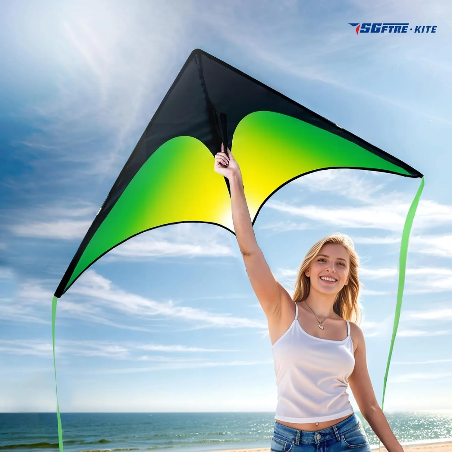3 Piece Set Butterfly Delta and Octopus Kites for Boys and Girls, Beach Kites for Family Outdoor Games & Activities (Gradient Grassland Green Octopus Blue Pink Dreamy Butterfly, 3)