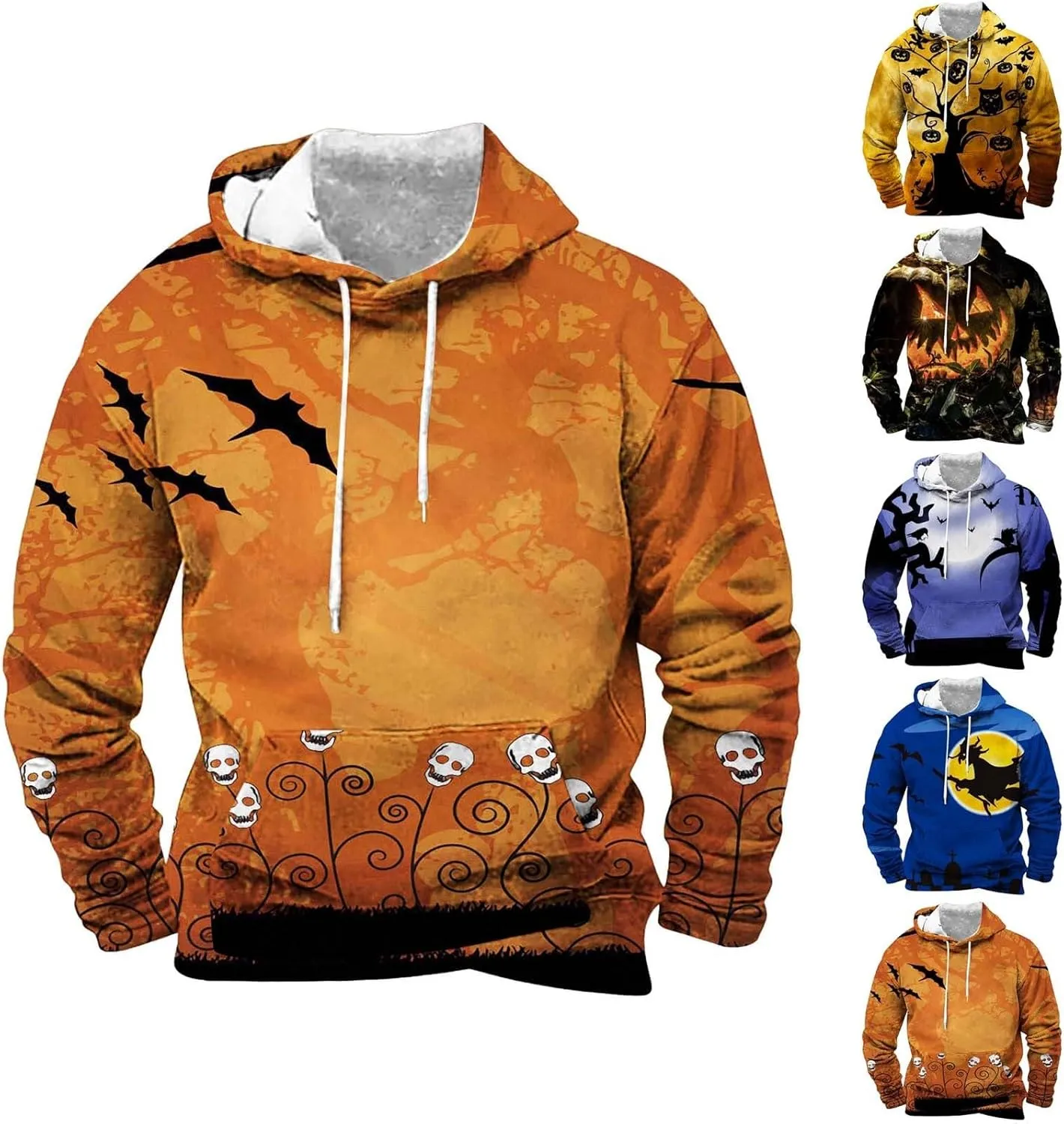 3d hoodie for men Hoodie Hooded Sweatshirt Top Outdoor Sweatshirt Shirt Halloween Printed Sweatshirt sarcastic
