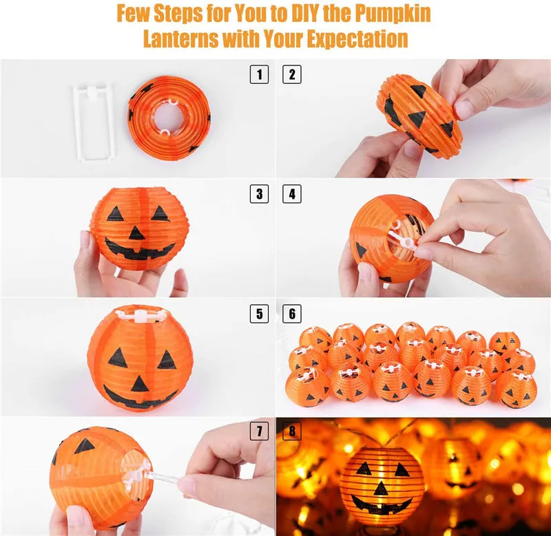3M 20LED Halloween Pumpkin Lantern LED String Lights Lamp