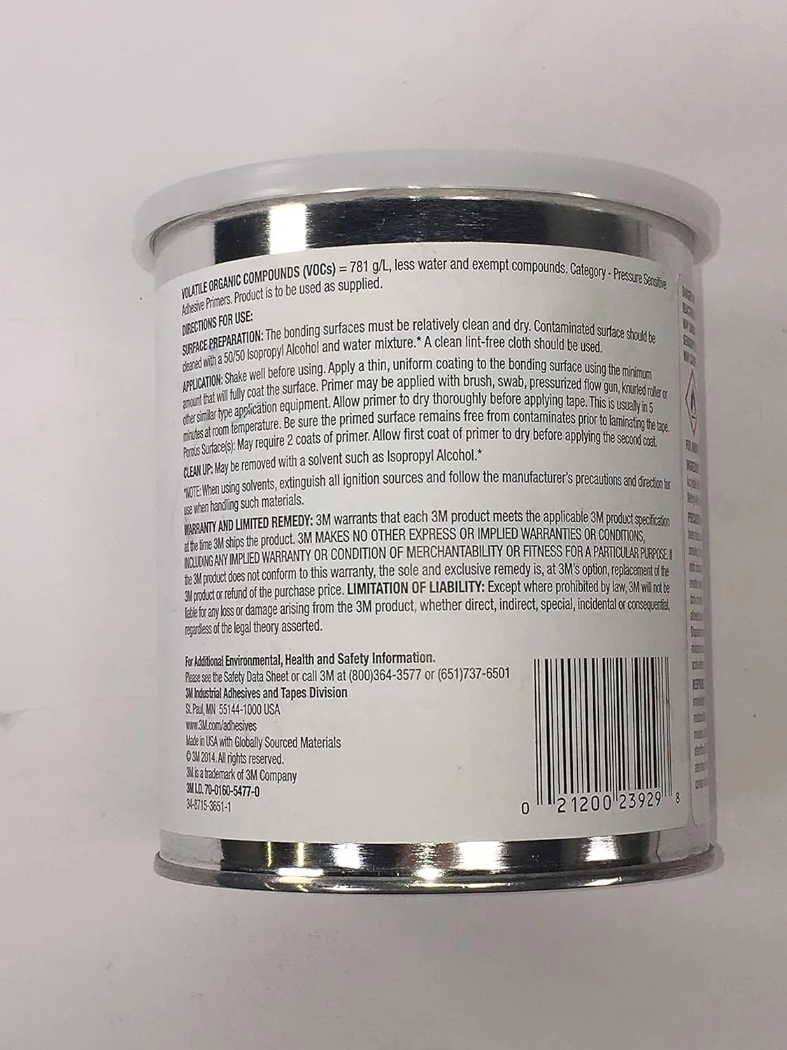 3M 3M23929 Tape Primer 94, Light Yellow, 1 Quart Can, 32 Fl Oz (Pack of 1)
