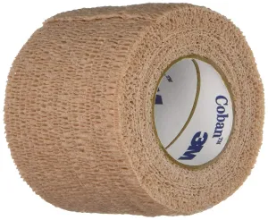3M Coban Self-Adherent Wrap, Self Adherent Wrap Used to Secure Dressings and Other Devices, Compress or Protect Wound Sites and Immobilize Injuries, Tan, 2"x 5yds, Box of 36 Rolls