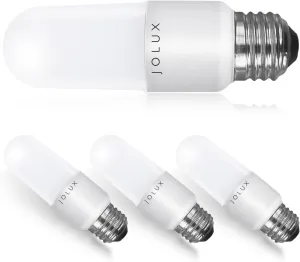 4 Pack LED Stick Light Bulbs with Dusk to Dawn, 40W Equivalent,Soft White(2700K),650lm,Auto On/Off Outdoor LED Bulbs,Damp Rated,E26 Medium Base.……