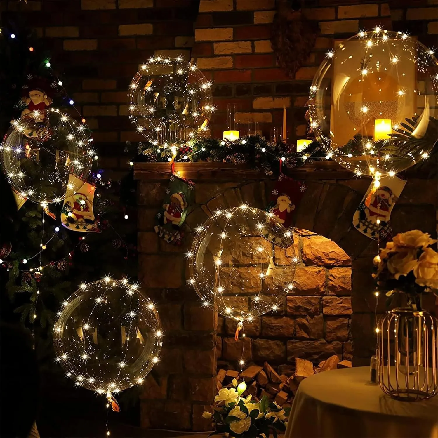 40 Pack Led Balloons Light Up with Warm White Lights | 40 Pcs Transparent Balloons and 40 Pcs Led Lights | Perfect Supply for Wedding, Birthday Party, Glow Stick Party
