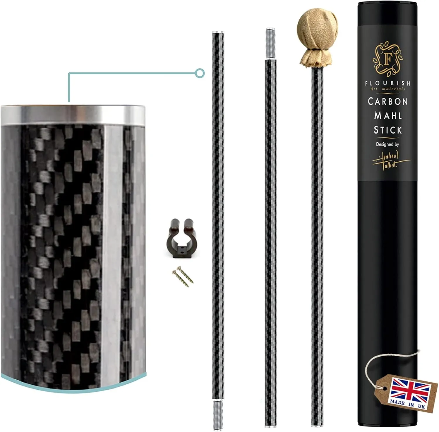 48'' Carbon Fiber Mahl Stick- 3x lighter than most aluminium mahl sticks. 7 year warranty included (3 piece LONG 48'')