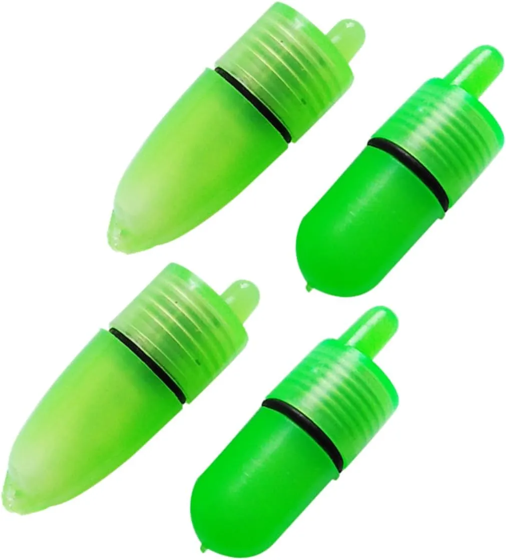 48Pcs Fishing Rod Alarm Light Fluorescent Glow Stick for Night Fishing LED Light for Bait Random Styles Included
