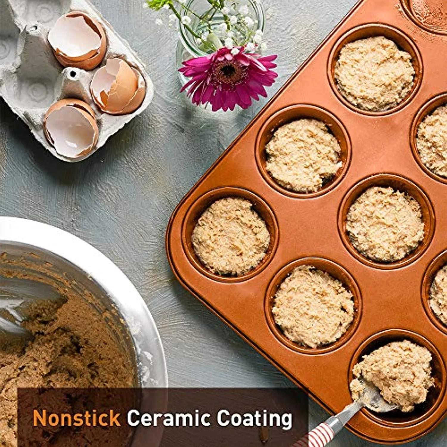 5-Piece Nonstick Copper Bakeware Set