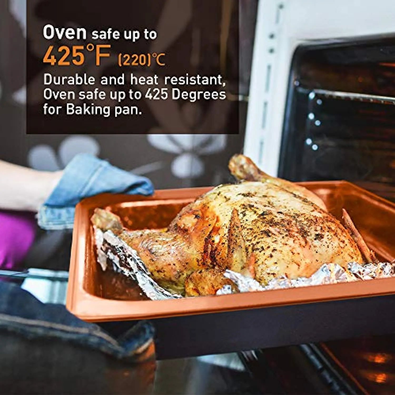 5-Piece Nonstick Copper Bakeware Set