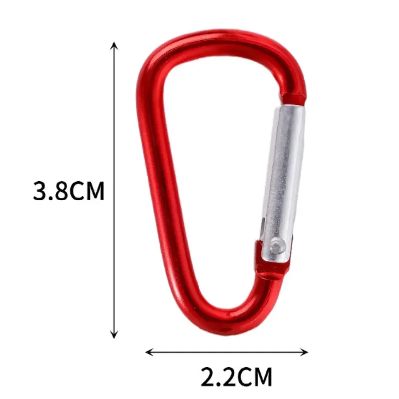 5/10/20PCS Aluminum Carabiner Key Chain Clip Multi Colors Climbing Button Carabiner Camping Hiking Hook Safety Buckle Keychain
