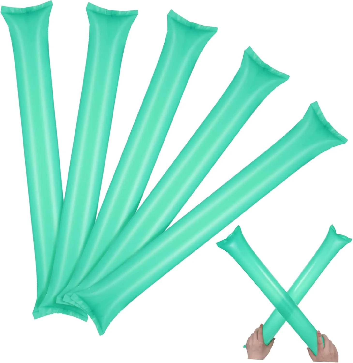 60pcs Blue Pom Poms Party Noisemakers Glow Stick Bulk Inflatable Noisemakers Spectating Cheering Goods Sticks Bulk Toys Kids Toys Wand Sports Stick Child Thicken