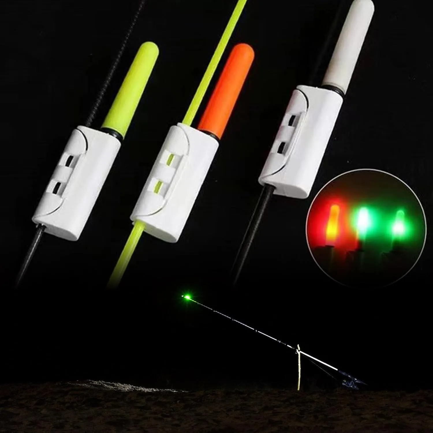 6Pcs Outdoor Fishing Glow Stick Large Led Glow Stick Rod Tip Glow Stick Outdoor Night Fishing Tool